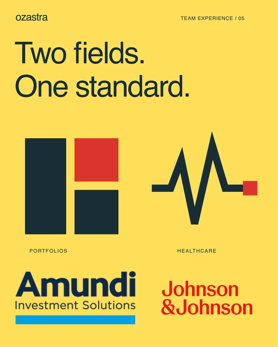 Two fields. One standard. Amundi and Johnson & Johnson: finance and healthcare.