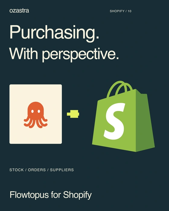 Purchasing. With perspective. Flowtopus for Shopify.